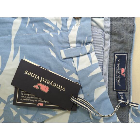 Nwt Vineyard Vines breaker pant breezy ice water sz30x30 khakis printed blue - Picture 2 of 5